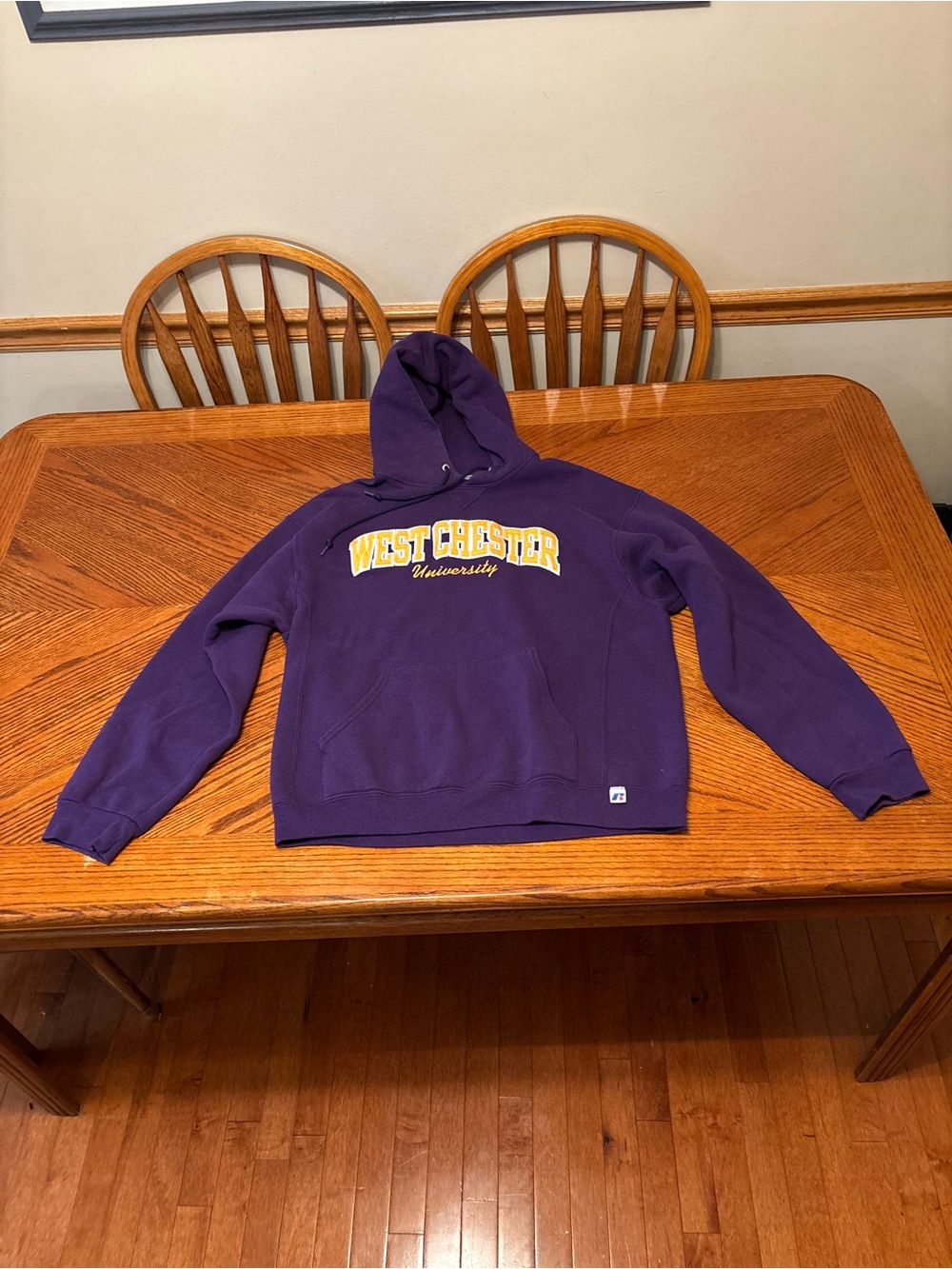 West Chester University Purple Hoodie - Russell Athletic Size Large (L)